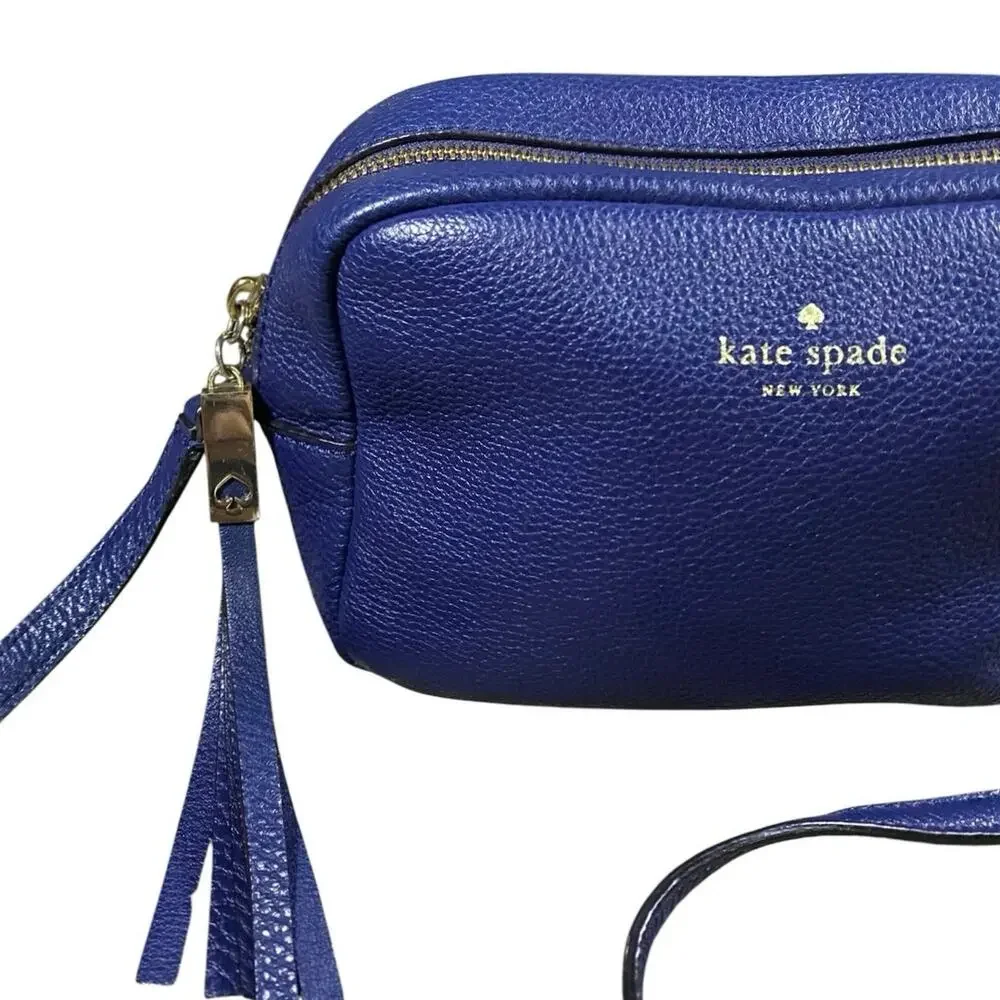 Kate Spade True Navy Pebbled Leather Shoulder Bag